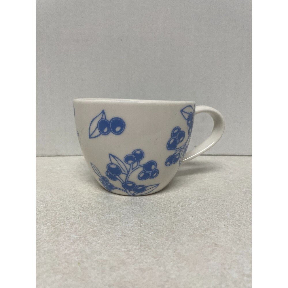 Starbucks 2007 Blue Cherry Cherries Ceramic  Coffee Tea Mug 13oz
